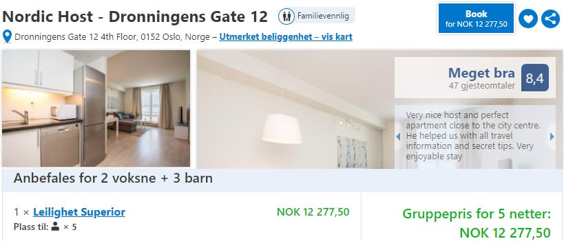 Nordic host hotell Booking